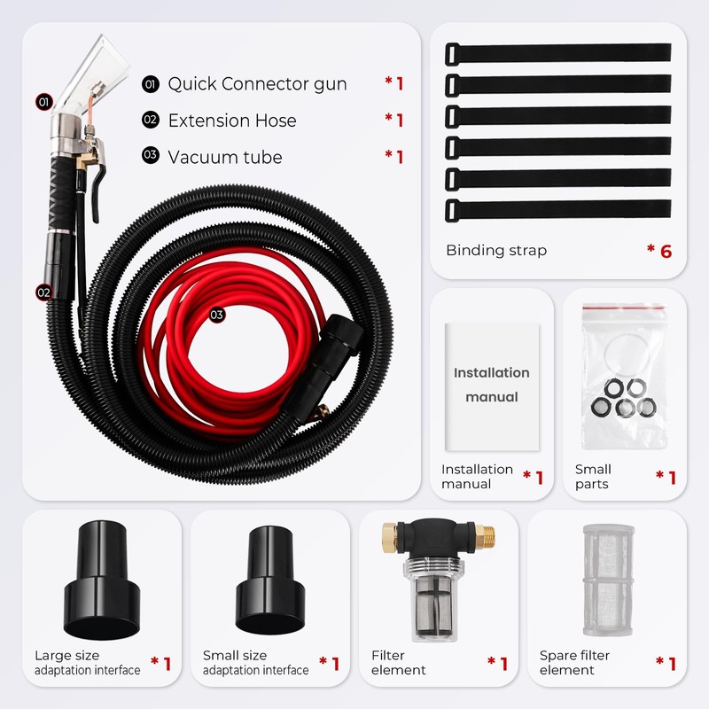 Shop Vac Extractor Kit, Better Extractor Hose Kit for Carpet