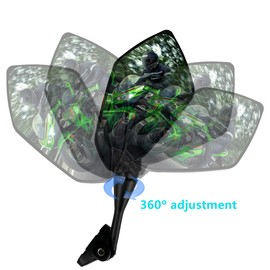 Motorcycle Mirrors Motorcycle Rear View Mirrors Compatible with CBR 600 F4 F4I CBR600RR CBR1000RR CBR300R CBR500R CBR900 CBR919 CBR929 CBR954 VTR1000 GT125R GT250R GT650R GT650S Convex Mirrors Black