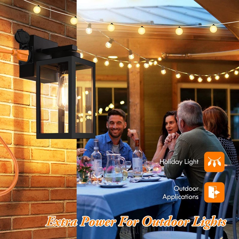 Bdrofn 2-Pack Porch Lights Outdoor Wall Lantern,Black Outdoor Wall Light