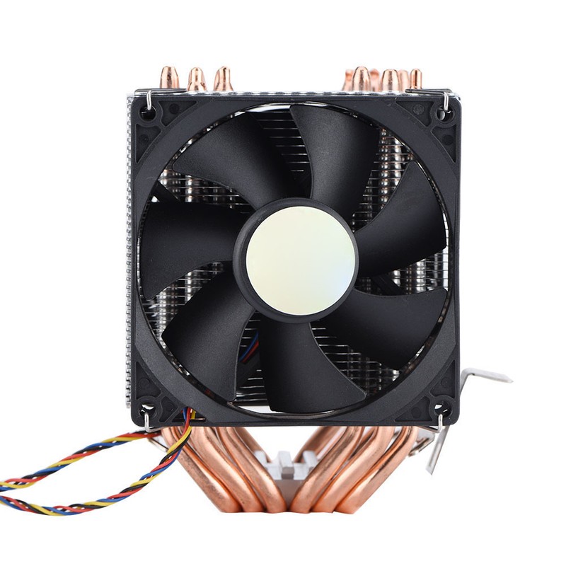 Quiet 4pin 6 Heatpipe CPU Cooler Dual tower Air Cooling