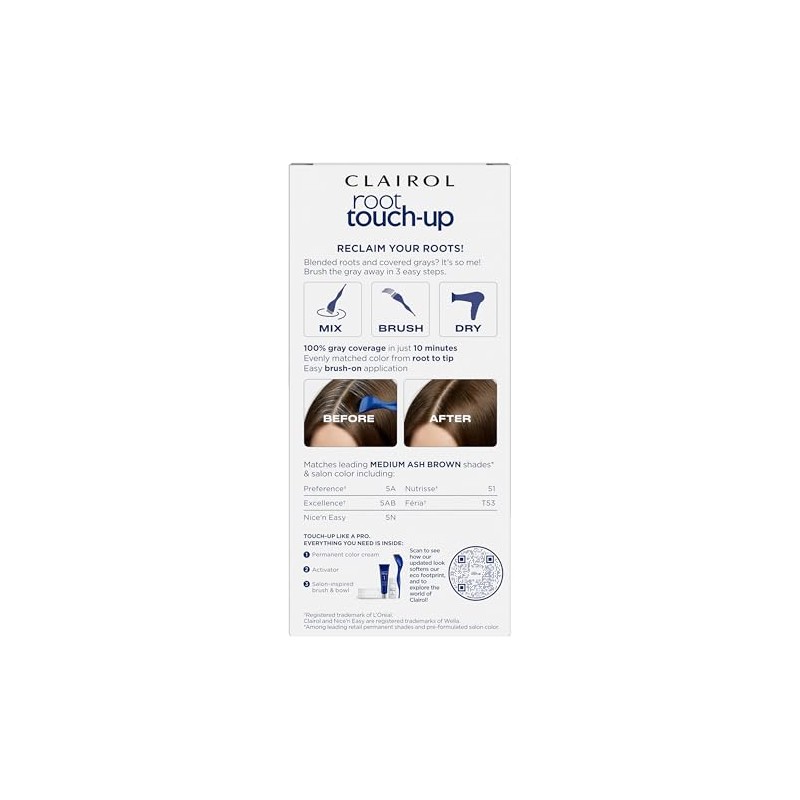 Clairol Nice N' Easy Root Touch Up, 005a, Medium Ash