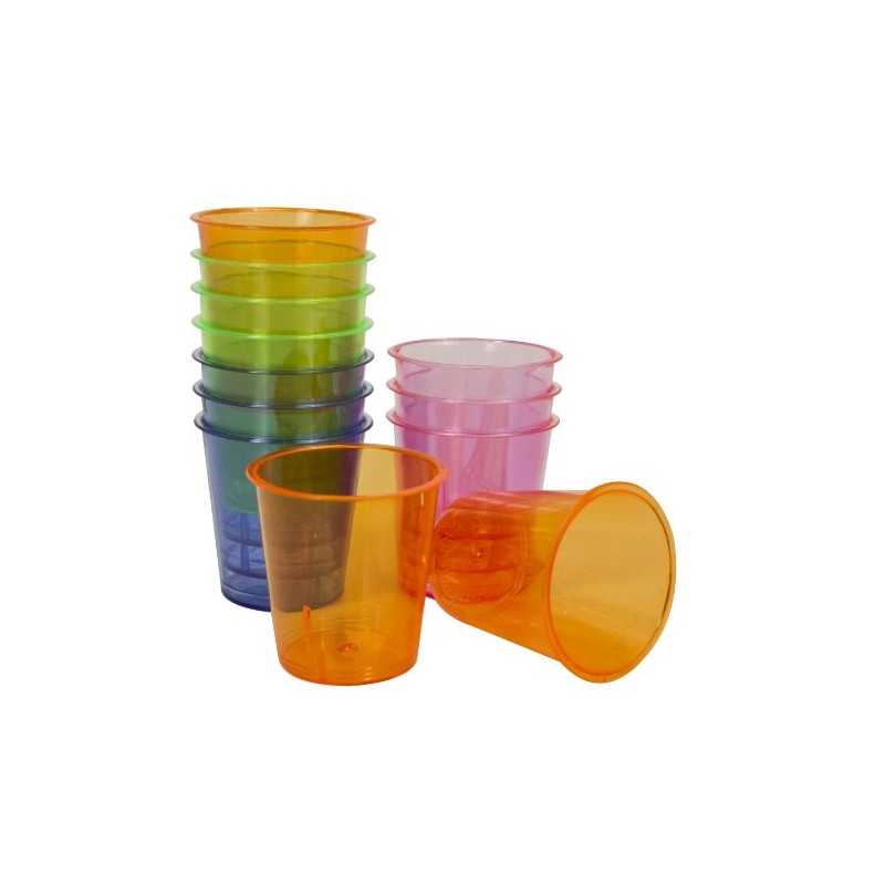 Evriholder EvriShot Neon Shot Glasses, 12-Pack