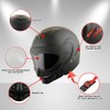 1Storm Motorcycle Open Face Fiber Glass Dual Visor Helmet Scooter