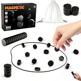 Juegos de Mesa magnéticos, Juego Magnético con Cuerda, juegos de mesa magnéticos portátiles, Juego de Ajedrez Magnético para la Familia, Ideal para...