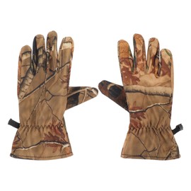 VANZACK Fishing Gloves Hunting Gloves Camouflage Fleece Gloves Autumn Winter Waterproof Full Finger Gloves for Skiing Wild Hunting Equipment 1 Pair (XL) Hunting Gloves Men