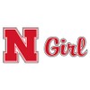 Nebraska Decal (RED N HUSKERS GIRL DECAL (4''6''), 4 in)