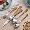 MDEALY 20-Piece Brown Silverware Set for 4, 18/0 Stainless Steel