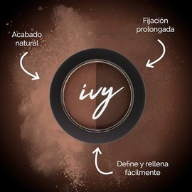Kit Pincel Delineador de Cejas CALA + Polvo Duo para Cejas IVY | Larga Duración, Cruelty Free, Libre de Parabenos, para Piel Sensible