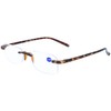 I NEED YOU Light G67100, Havana, Rimless Plastic Glasses with