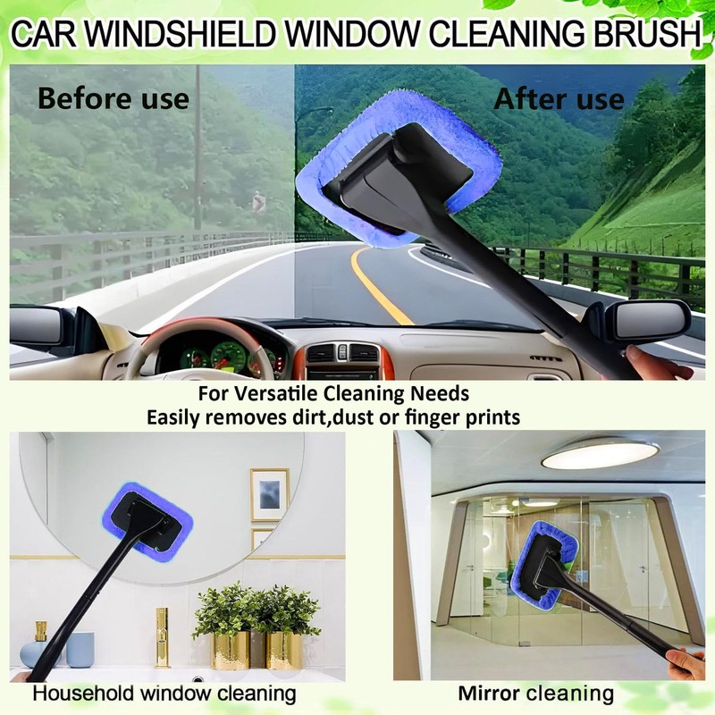 desin Car Windshield Cleaning Tool, Windshield Cleaner with 5 Washable