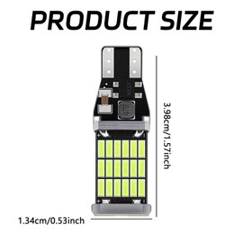 SamWinGear 4PCS 921 LED Reverse Light Bulb T15 T10 912 W16W 4014 45SMD 3rd Brake Light LED Bulb 6000K Error Free 360 Degree Chipsets Bright Backup Daytime Running Lights for Car Truck Cargo(Ice Blue)