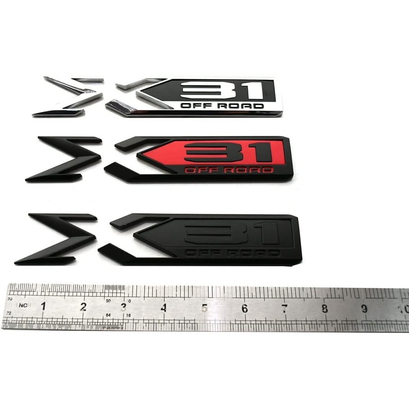 2PCS X31 Off Road Emblems 3D Rear Bodyside Badge Replacement