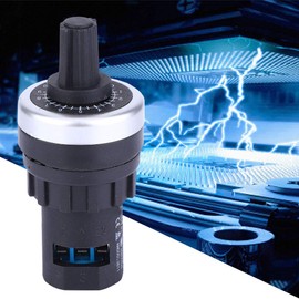 LA42DWQ 22 mm 5K Single Circle Potentiometer Carbon Film 2W Robust Solid Adjustable Potentiometer with Variable Speed Industrial for Variable Speed Inverter