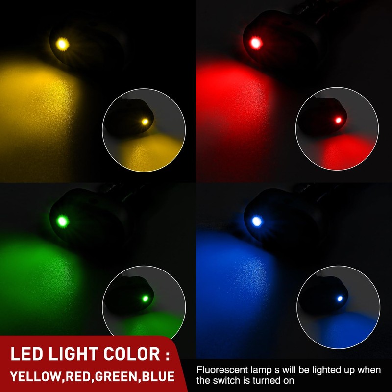Nilight 5PCS LED Lighted Rocker Switch 12V Illuminated ON Off