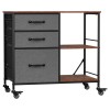 SEGAWE File Cabinet Rolling Printer Stand w/ Open Shelf Lateral
