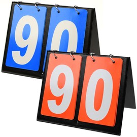 INHEMING 2 Pack Scoreboard Flip, 2 Digit Tabletop Scoring Board, Sports Competition Score Board Flipper for Indoor Outdoor Basketball Football Baseball Volleyball Sports