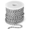 [33FT] Stainless Steel Rope Chain, 4mm Width 304 Stainless Steel