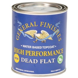 General Finishes High Performance Water Based Topcoat, 1 Quart, Dead Flat