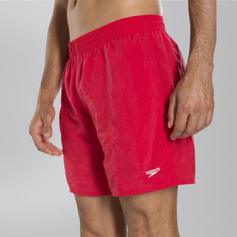 Speedo Men Solid Leisure Watershorts, Fed Red, Medium
