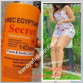 SDGL Original Purec Egyptian Secret GLUTATHION Face & Body Lotion 400ml X 1 SPF 30