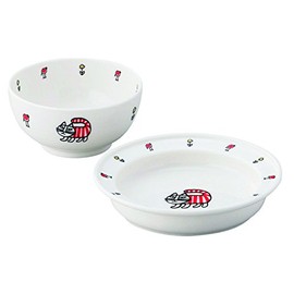 Lisa Larson LL50-111 Baby Mikey Plate & Bowl Set, Children's Tableware