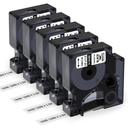 Aken Rhino 18488 12 mm Replacement for Dymo Rhino 18488 Nylon Flexible Labels 12 mm x 3.5 m Black on White Compatible with Dymo Rhino 4200 5200 5000 6000 Labelling Device