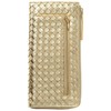 World Closet Women's Long Wallet, Genuine Leather, L-Shaped Zipper, Holds