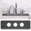 Teenyyou 3 Hole Gray Faucet Mat for Kitchen Sink 16.1"
