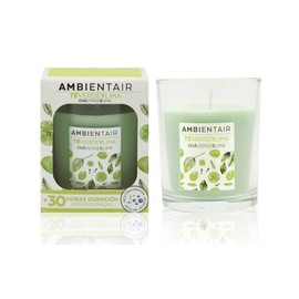 Ambientair VV001TVAA Vela Aromática 30hrs Aroma a Té Verde, Blanco