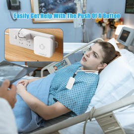 YYCALLING Wireless Caregiver Pager Smart Call System 5 SOS Call Buttons/Transmitters 5 Receivers Nurse Calling Alert Patient Help System for Home/Personal Attention Pager