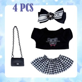 La-bu Doll Clothes, Dress to Impress Dolls, 4 Pcs Outfit Set with Bow, Top, Skirt and Bag, Perfect Doll Outfit Accessories for Girls and Boys Birthday Gifts