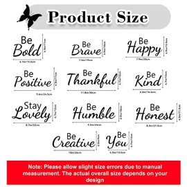 Inspirational Wall Decals Quotes Motivational Sayings Wall Stickers Positive Quotes Lettering Wall Decor Stickers for Home Bedroom Library School Classroom Office Family Wall Art Decoration