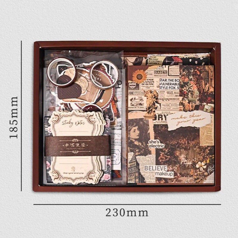 Journal Scrapbook Papel Stickers Y Agenda Vintage Calcomanía