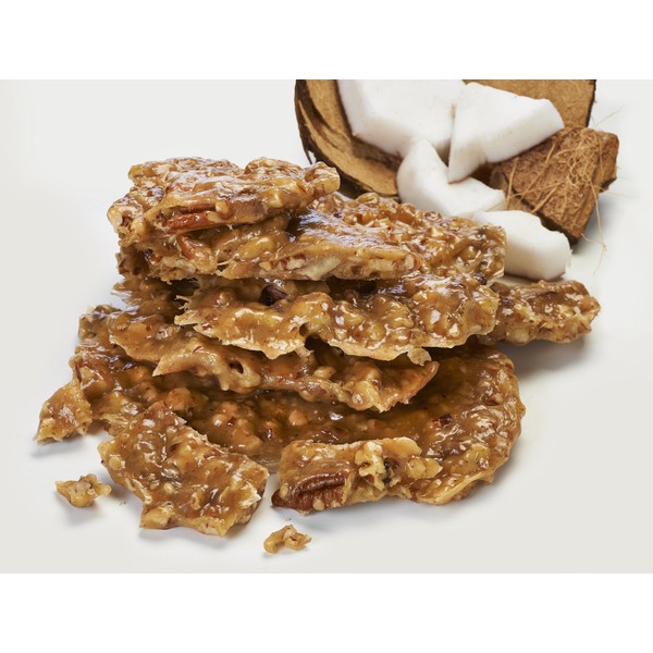 AvenueSweets - Handcrafted Old Fashioned Dairy Free Vegan Nut Brittle - 7 oz Box - Pecan