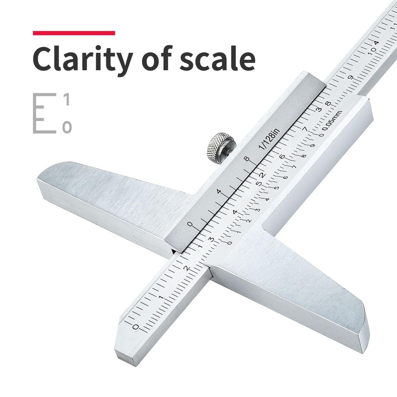 0-150mm Depth Vernier Caliper Micrometer Measuring Tool, 0.02mm Resolution,Carbonsteel Caliper