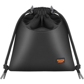 Desing Wish Over-Ear Headphone Storage Bag, Lightweight Headphones Carrying Pouch Travel Headset Case Bag Thicker Fur Lining & Super Soft Leather for Overhead Headphones Gaming Headsets (Large Black)