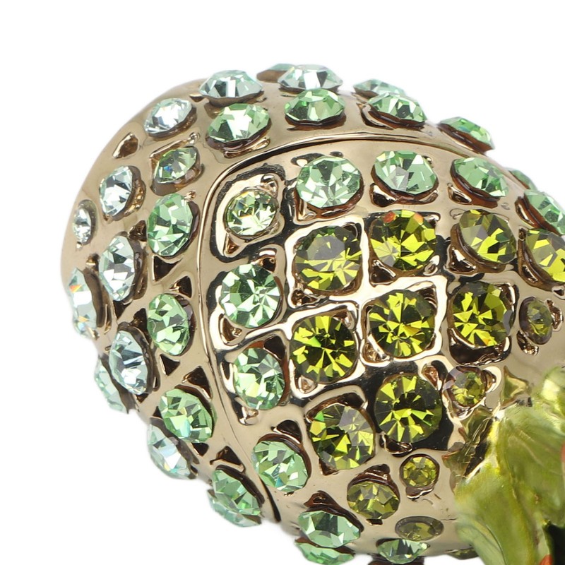Trinket Boxes Vintage Exquisite Handcraft Rhinestones Trinket Boxes Hinged Jewelry