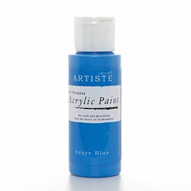 Artiste Acrylic Paint 59ml 2Oz Azure Blue, Quick-Drying Professional Art, Craft and Hobby Artists Paint, Vibrant Colour, Water-Based Paints Cover All Surfaces with Ease, Ideal for Travel Artists
