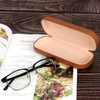 KUHEITAER Hard Shell Glasses Case, Portable Wood Grain Sunglasses Case,