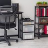 IRIS USA Plastic Drawer Storage Organizer Rolling Cart, 3-Drawers, for