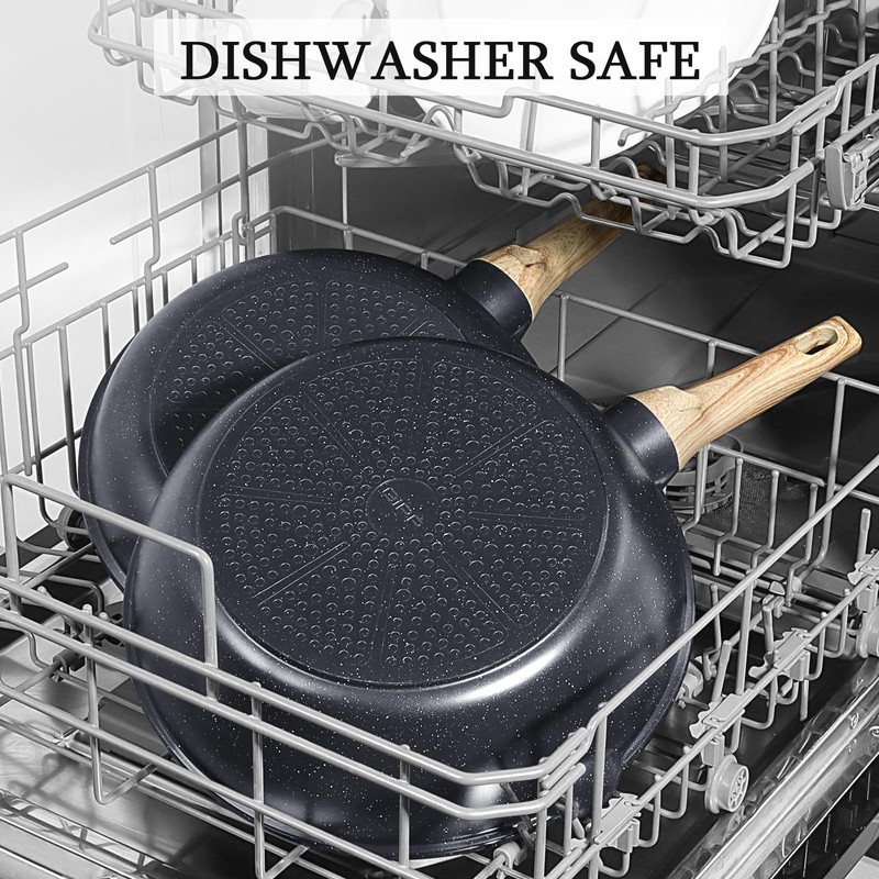 GiPP Ceramic Nonstick Deep Frying Pan Skillet, 12" Saute Pan