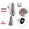 2Pcs 1meters Nozzle Open Star Piping Tip, Large Seamless Stainless
