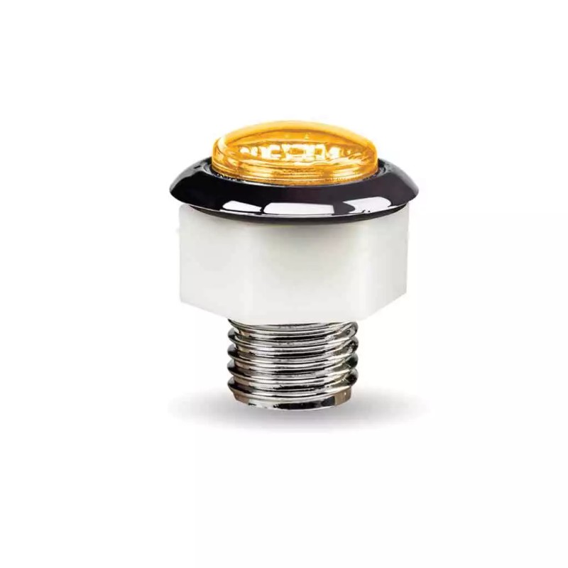 trux accessories Mini Button Clear Amber LED with Reflector &