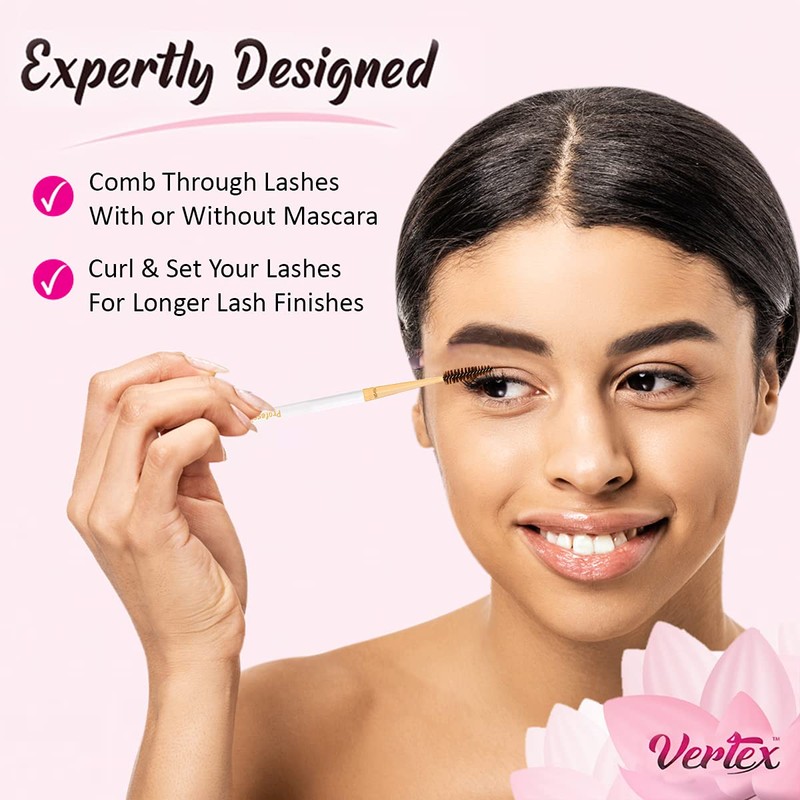Vertex Eyebrow Brush Spoolie Comb - For Eyebrows Blending Brow