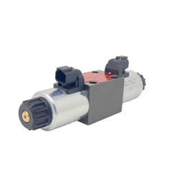 RPE3-063Z11/02400E12A : Argo-Hytos 3-Position, 4-Way Solenoid Operated Directional Control Valve, 21GPM, 5100psi Rated, All Ports Blocked in Neutral, 24 VDC, Deutsch 2-Pin, Spring Centered