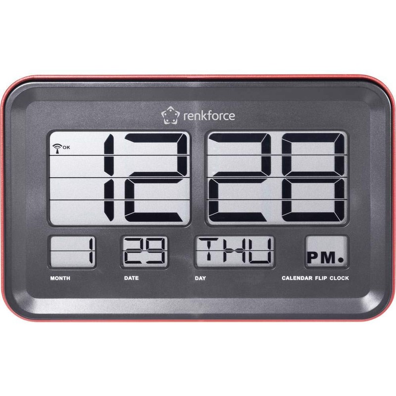 Renkforce A541 Funk Klappzahlen wall clock 45mm x 222mm x