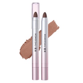 HESBUTY アイシャドウスティック 発色鮮やか ハイライト兼用 多機能アイメイクペンシル 長時間キープ ウォータープルーフ 汗・皮脂に強い 立体感メイク 毎日のメイク（06-ブラウン）