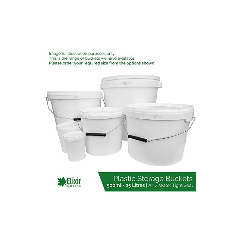 Elixir Gardens Strong Heavy Duty White Multi-Purpose Plastic Storage Containers