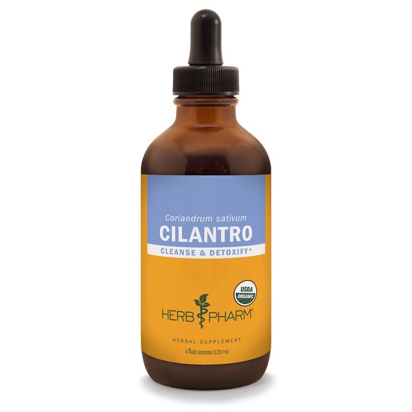 Herb Pharm Certified Organic Cilantro Liquid Extract for Cleansing and Detoxification Support - 4 Ounce