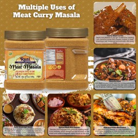 Rani Meat Curry Masala 21-Spice Blend 17.5oz (1.1lbs) 500g PET Jar ~ All Natural | Vegan | No Colors | Gluten Friendly | NON-GMO | Kosher | Indian Origin